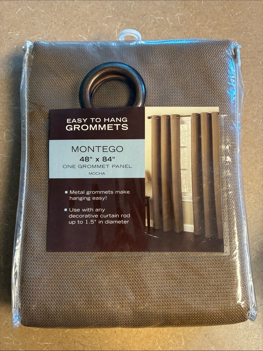 Montego Bay Club Mocha Curtain Panel - Brown